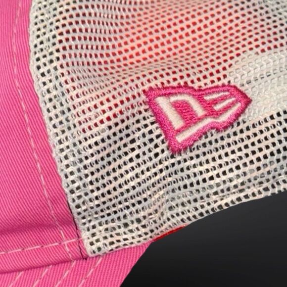 Youth New Era 9Twenty Pink Los Angeles Dodgers Trucker Hat Snapback Adjustable - Picture 5 of 8